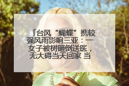 台风“蝴蝶”携较强风雨影响三亚：一女子被树砸倒送医，无大碍当天回家 当地已紧急清障