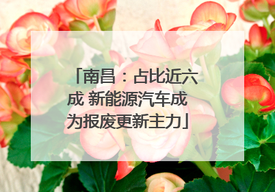 南昌：占比近六成 新能源汽车成为报废更新主力