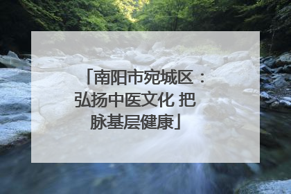 南阳市宛城区：弘扬中医文化 把脉基层健康