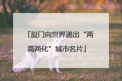厦门向世界递出“两高两化”城市名片