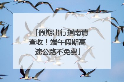 假期出行指南请查收！端午假期高速公路不免费