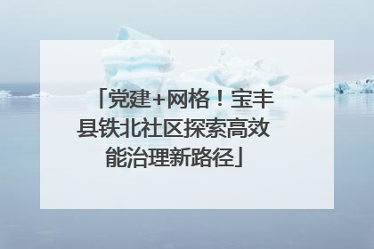 党建+网格！宝丰县铁北社区探索高效能治理新路径
