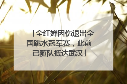 全红婵因伤退出全国跳水冠军赛，此前已随队抵达武汉