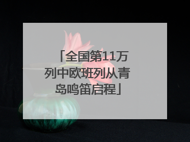全国第11万列中欧班列从青岛鸣笛启程