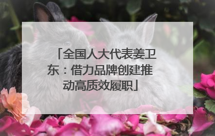 全国人大代表姜卫东：借力品牌创建推动高质效履职