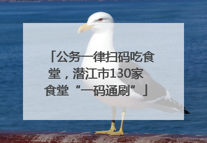 公务一律扫码吃食堂，潜江市130家食堂“一码通刷”