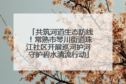 共筑河道生态防线！常熟市琴川街道珠江社区开展巡河护河守护碧水清流行动