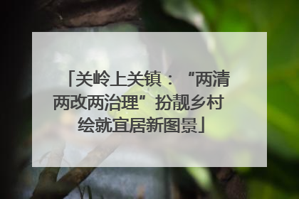 关岭上关镇：“两清两改两治理”扮靓乡村 绘就宜居新图景