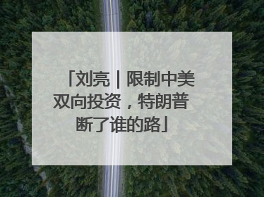 刘亮｜限制中美双向投资，特朗普断了谁的路