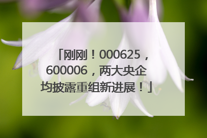 刚刚！000625，600006，两大央企均披露重组新进展！