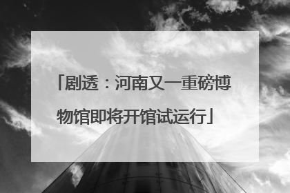 剧透：河南又一重磅博物馆即将开馆试运行