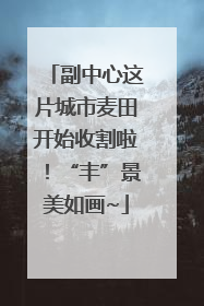 副中心这片城市麦田开始收割啦！“丰”景美如画~