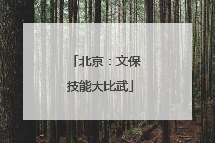 北京：文保技能大比武
