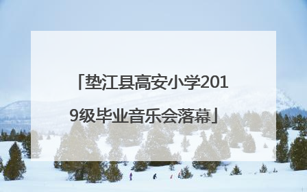 垫江县高安小学2019级毕业音乐会落幕