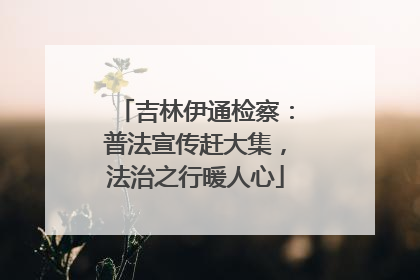 吉林伊通检察：普法宣传赶大集，法治之行暖人心