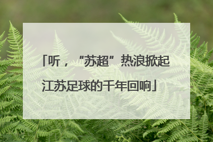 听，“苏超”热浪掀起江苏足球的千年回响