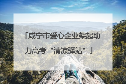 咸宁市爱心企业架起助力高考“清凉驿站”