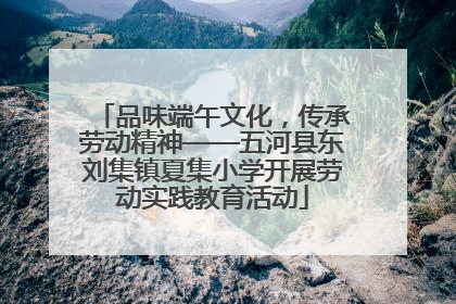 品味端午文化，传承劳动精神——五河县东刘集镇夏集小学开展劳动实践教育活动