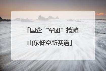 国企“军团”抢滩山东低空新赛道