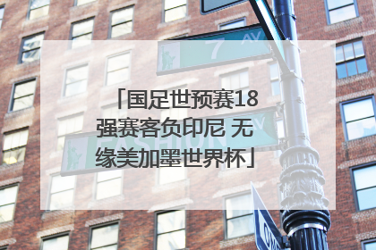 国足世预赛18强赛客负印尼 无缘美加墨世界杯