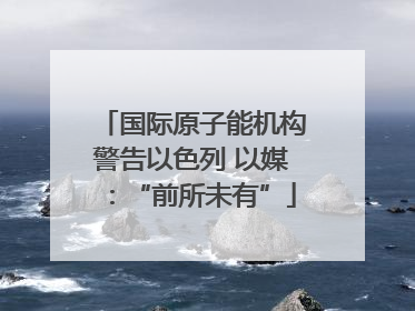 国际原子能机构警告以色列 以媒：“前所未有”