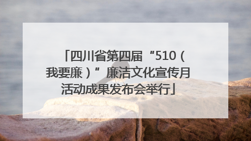 四川省第四届“510（我要廉）”廉洁文化宣传月活动成果发布会举行