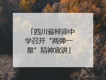 四川省梓潼中学召开“两弹一星”精神宣讲