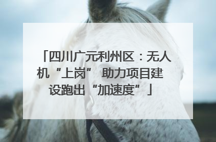 四川广元利州区：无人机“上岗” 助力项目建设跑出“加速度”