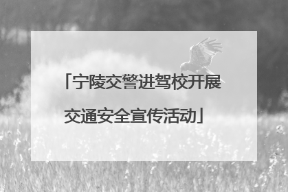 宁陵交警进驾校开展交通安全宣传活动