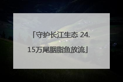 守护长江生态 24.15万尾胭脂鱼放流