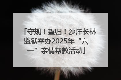 守规！望归！沙洋长林监狱举办2025年“六一”亲情帮教活动