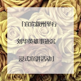 宜宾叙州举行刘华英雄事迹沉浸式宣讲活动
