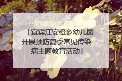 宜宾江安橙乡幼儿园开展预防夏季常见传染病主题教育活动
