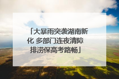 大暴雨突袭湖南新化 多部门连夜清障排涝保高考路畅