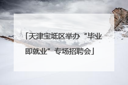 天津宝坻区举办“毕业即就业”专场招聘会