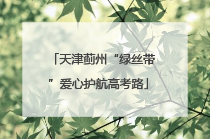 天津蓟州“绿丝带”爱心护航高考路