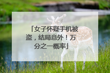 女子怀疑手机被盗，结局意外！万分之一概率