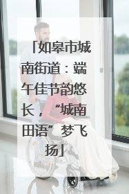 如皋市城南街道：端午佳节韵悠长，“城南田语”梦飞扬