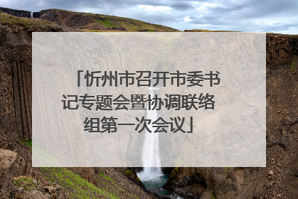 忻州市召开市委书记专题会暨协调联络组第一次会议