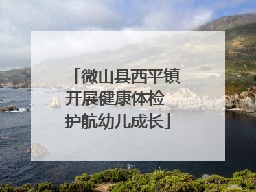 微山县西平镇开展健康体检 护航幼儿成长