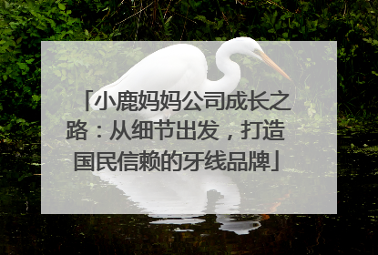 小鹿妈妈公司成长之路：从细节出发，打造国民信赖的牙线品牌