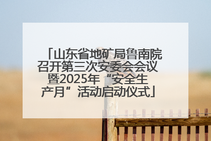 山东省地矿局鲁南院召开第三次安委会会议暨2025年“安全生产月”活动启动仪式