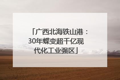 广西北海铁山港：30年蝶变超千亿现代化工业强区