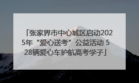 张家界市中心城区启动2025年“爱心送考”公益活动 528辆爱心车护航高考学子