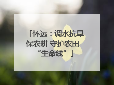 怀远：调水抗旱保农耕 守护农田 “生命线”