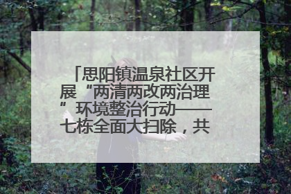 思阳镇温泉社区开展“两清两改两治理”环境整治行动——七栋全面大扫除，共建洁净家园