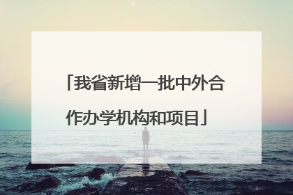 我省新增一批中外合作办学机构和项目
