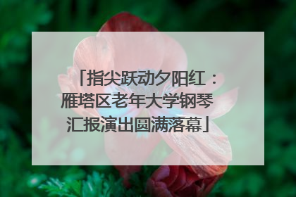 指尖跃动夕阳红：雁塔区老年大学钢琴汇报演出圆满落幕