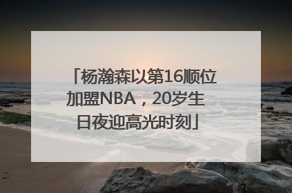 杨瀚森以第16顺位加盟NBA，20岁生日夜迎高光时刻