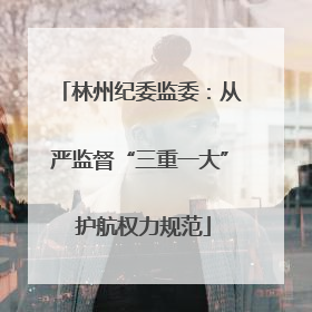 林州纪委监委：从严监督“三重一大” 护航权力规范